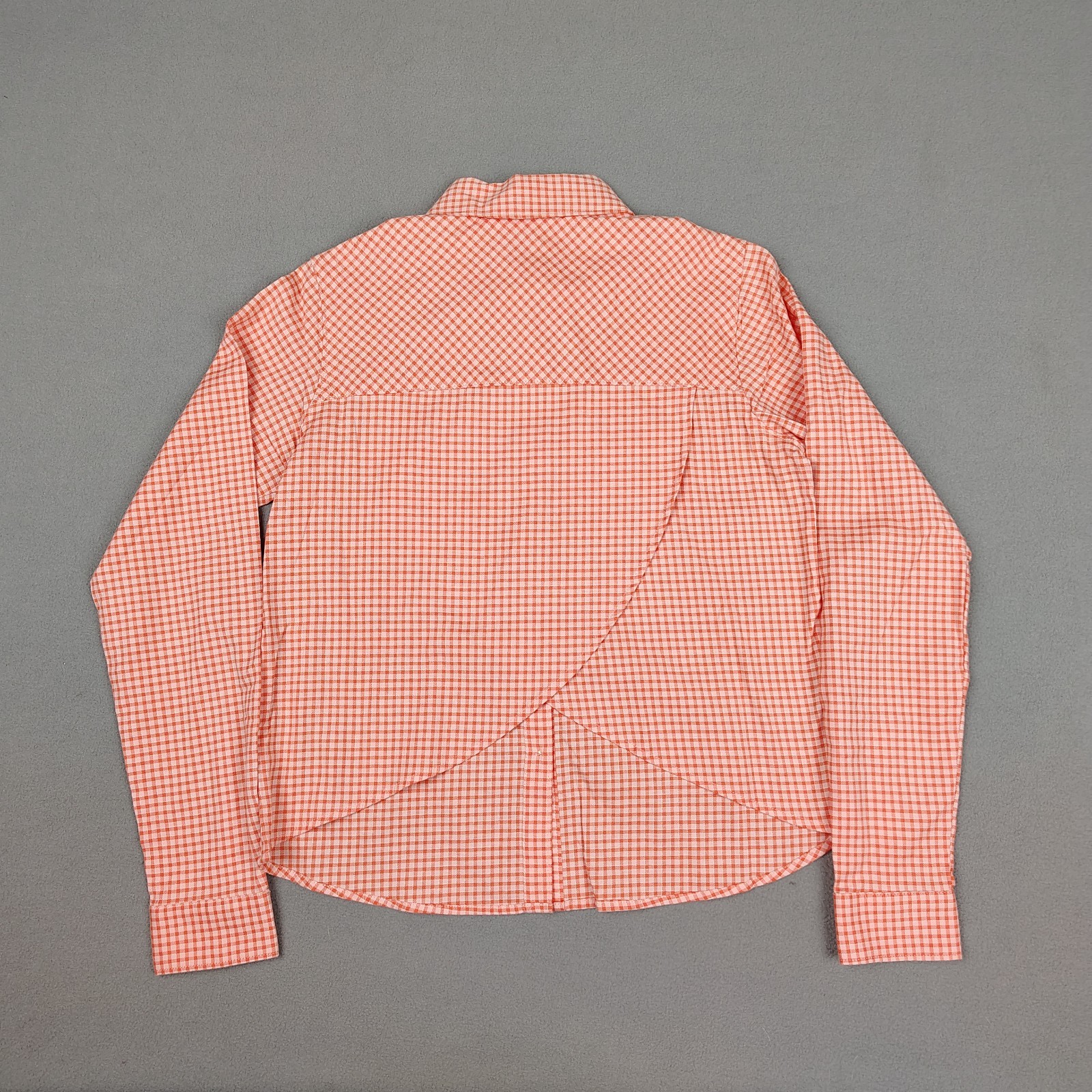 New Mountain Hardware Hiking Long Sleeve Shirt Women XS Coral Gingham Check $85