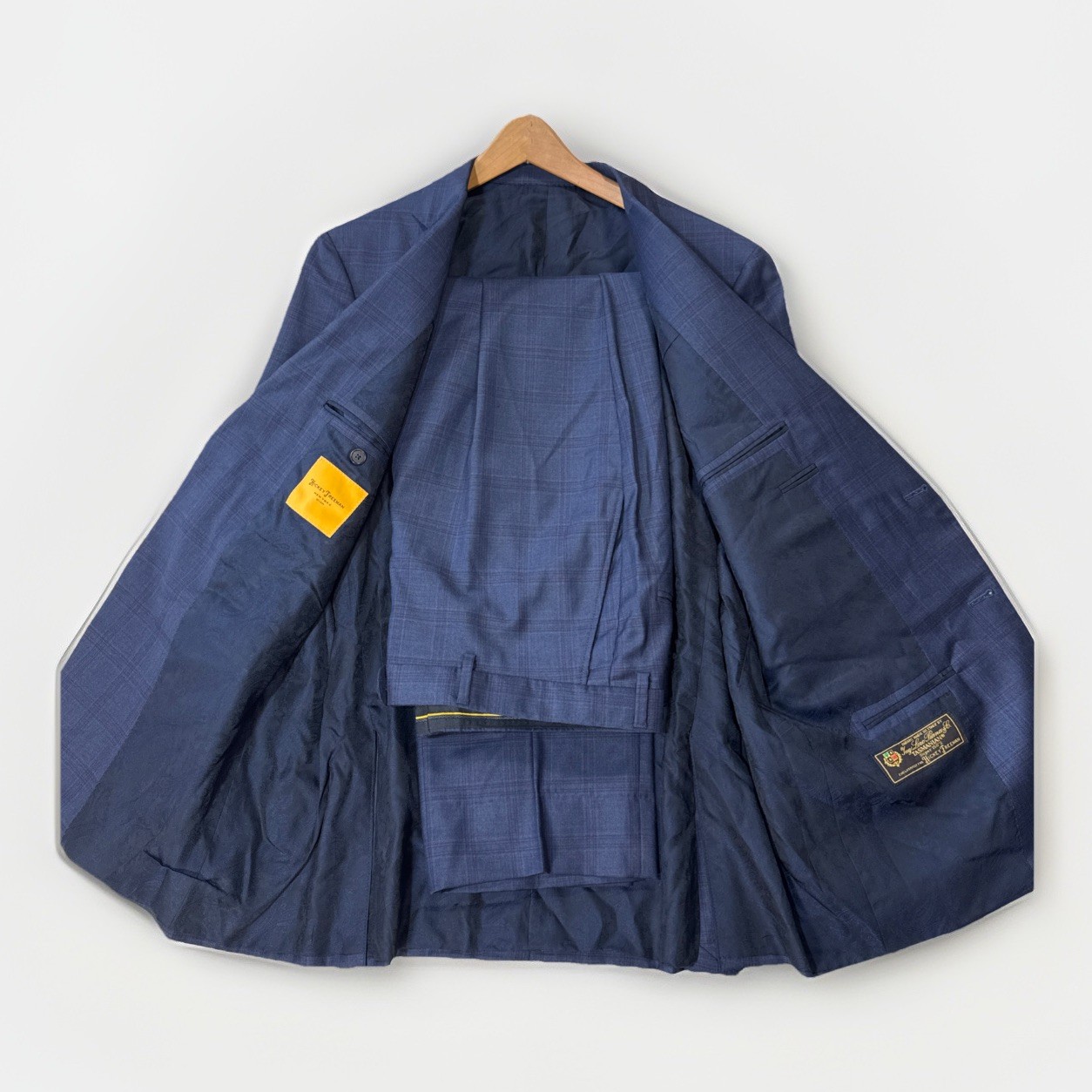 Hickey Freeman X Loro Piana 150’s Wool Men 2pc Blue Suit Size 42R Pant 36×30