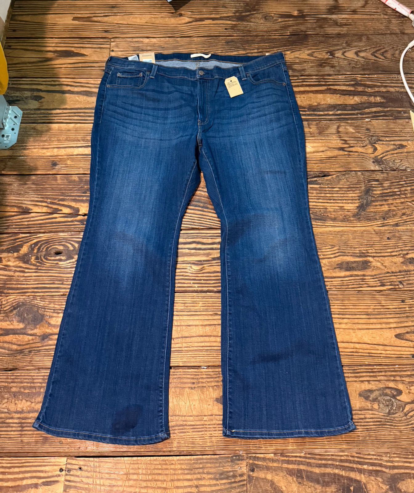 NEW Levi’s 726 Flare Jeans Dark Wash Blue Stretch Womens Size 26 Retro 70s NWT