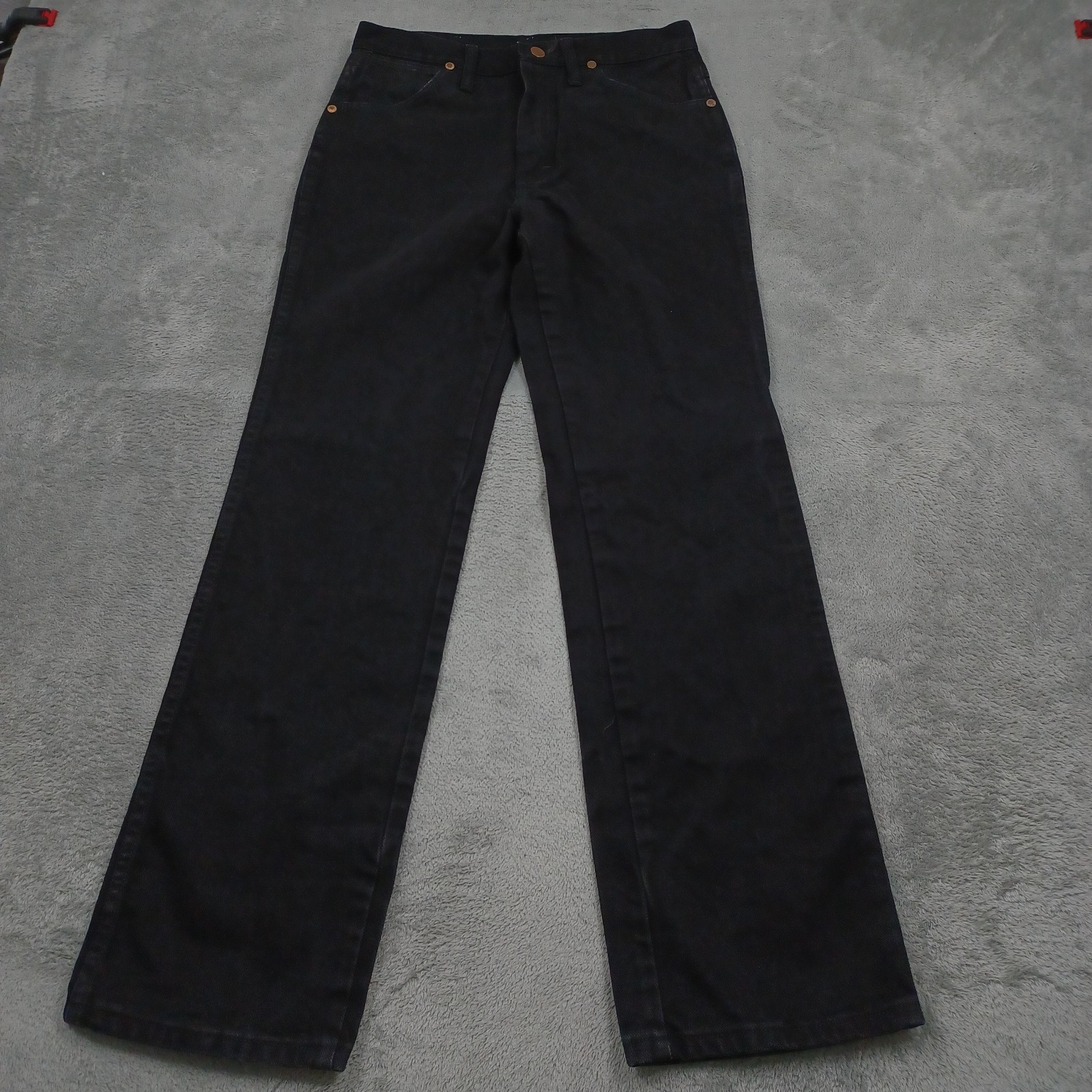 Vintage Wrangler Jeans Mens 29×30 Black Denim Bootcut 936WBK Western