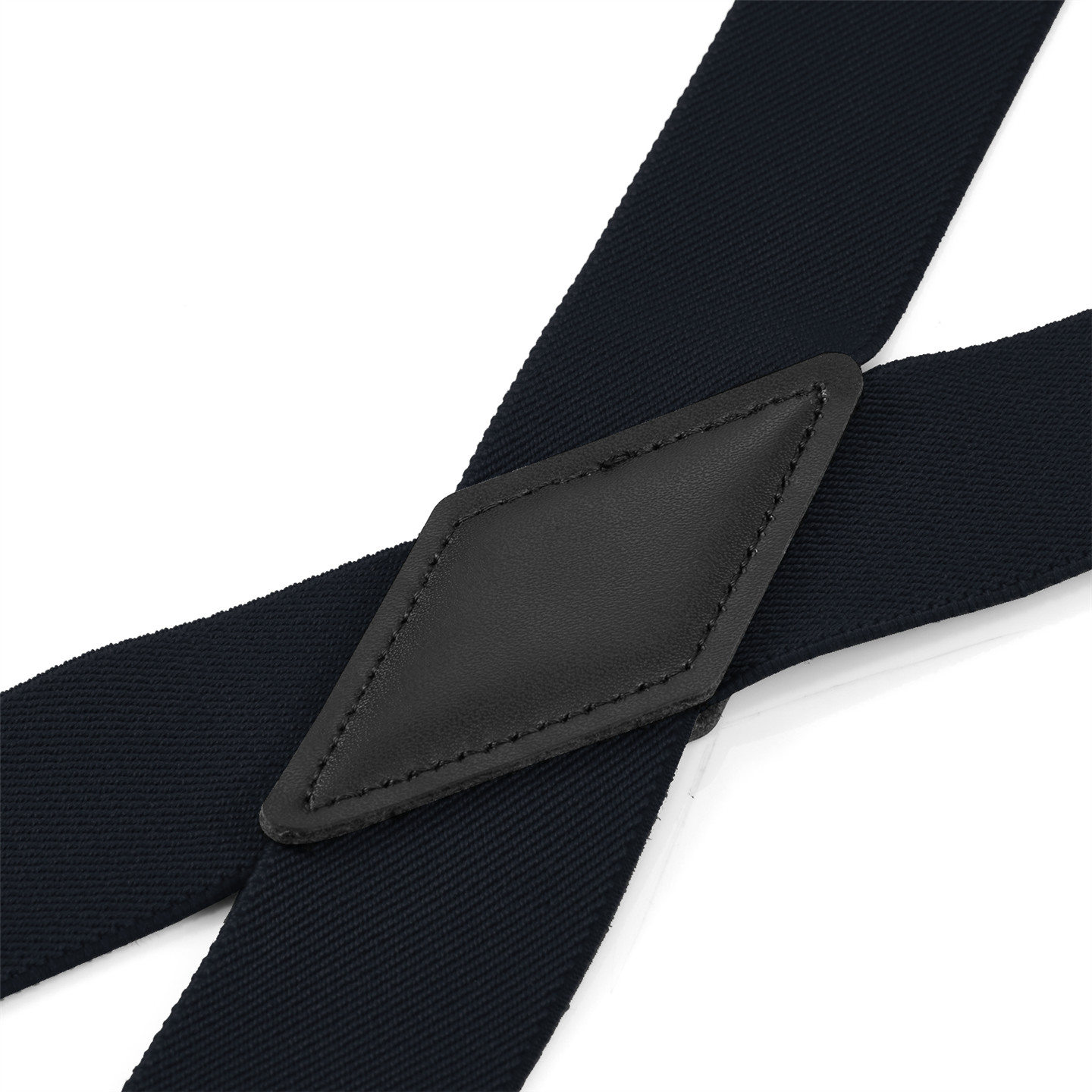 Buyless Fashion Suspenders for Men – 48″ Adjustable 1 1/4″ – X Back Black Hooks