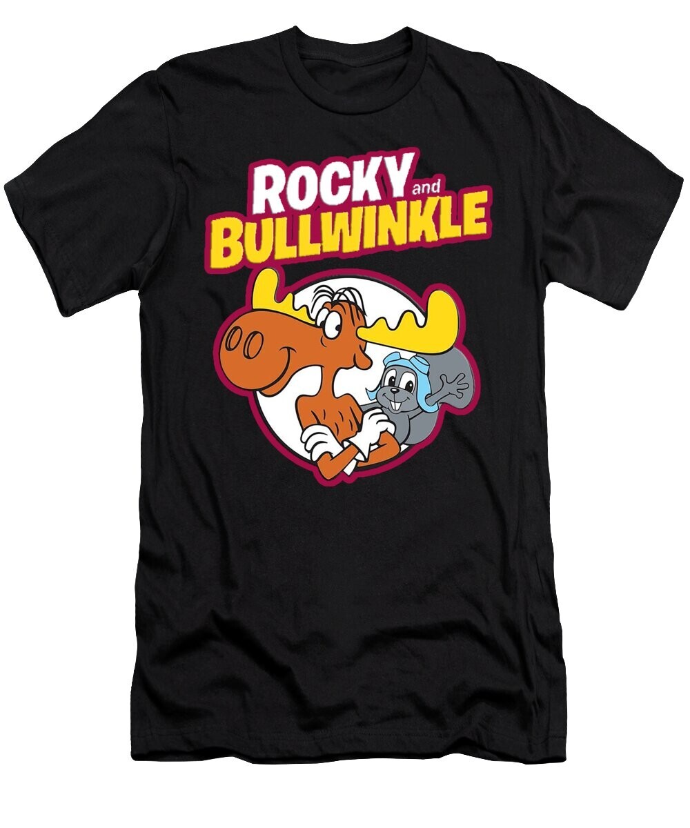 Rocky And Bullwinkle Greeting T-Shirt Cotton Tee