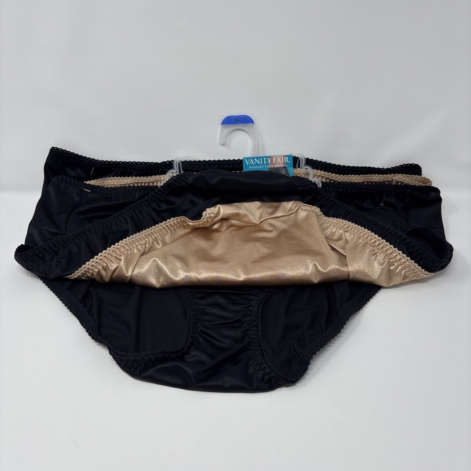VANITY FAIR Women 3-Pair Undershapers Hi Cut Underwear Panties Nylon Size 5XL 12