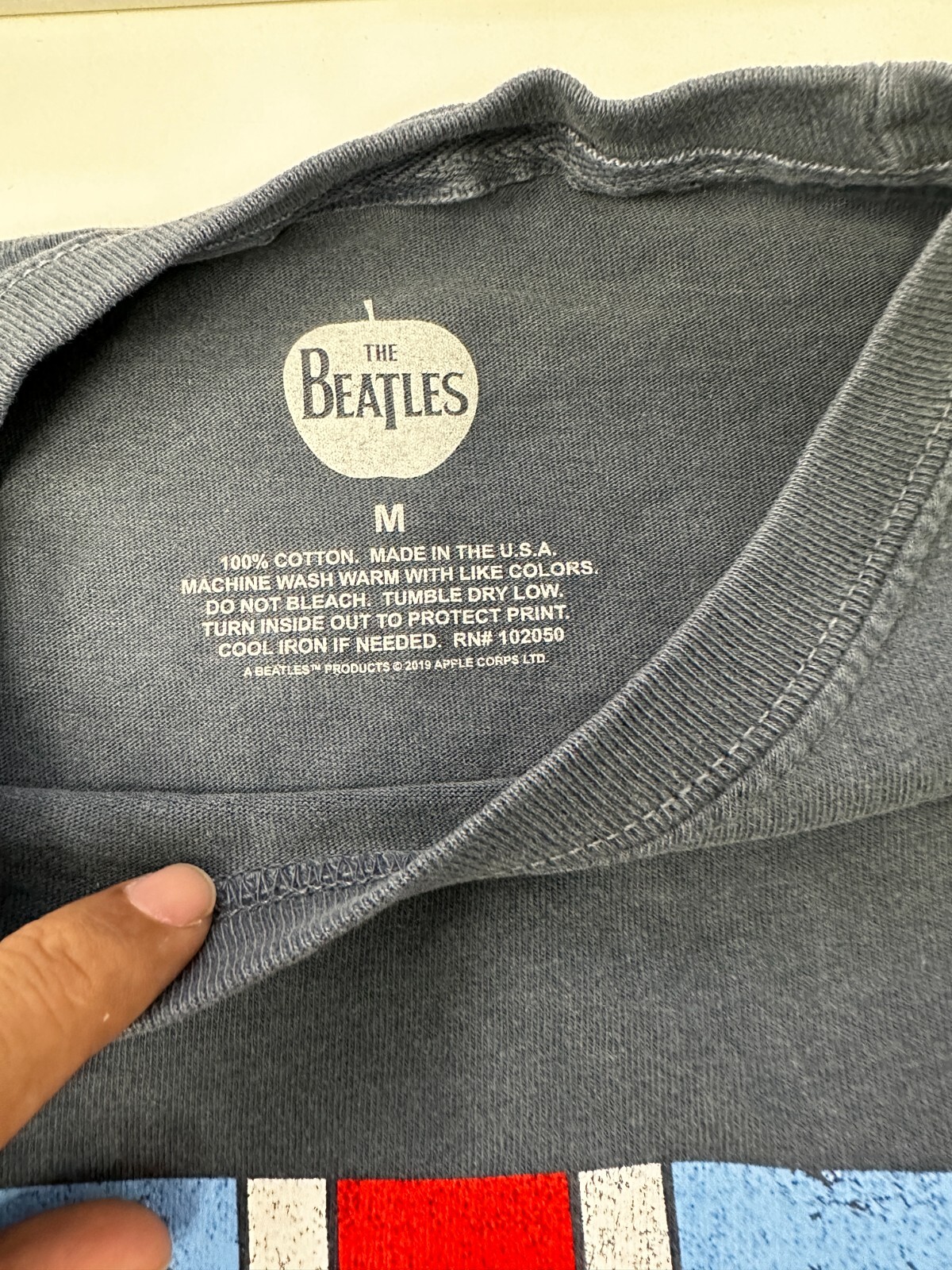 THE BEATLES MENS LONG SLEEVES LOGO T SHIRT