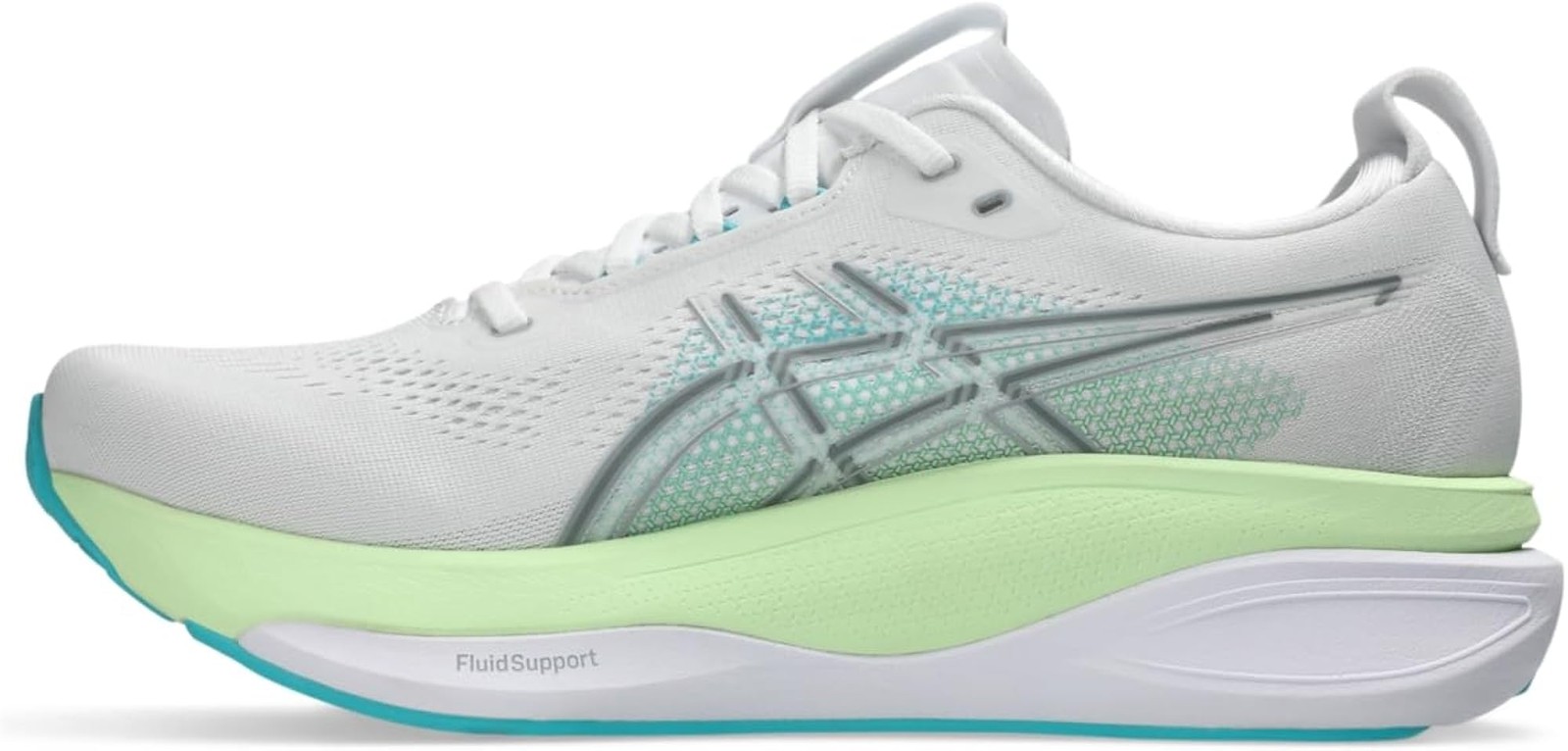 ASICS, Men’s, Gel-Kayano 33, White/Energy Aqua, 14, Wide – White/Energy Aqua – 1