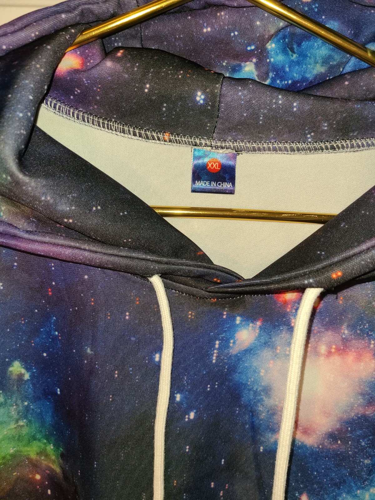 Space Cat Hoodie 3D graphic XL Kangaroo pocket Cat Lady/Man Celestial Geek