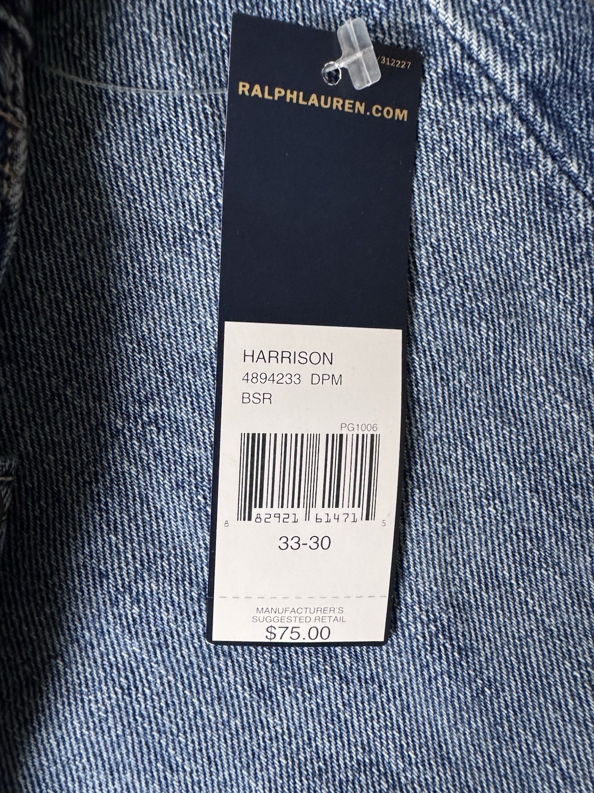 NWT Polo Ralph Lauren CLASSIC FIT 867 Men’s Denim Jeans ~size 33×30