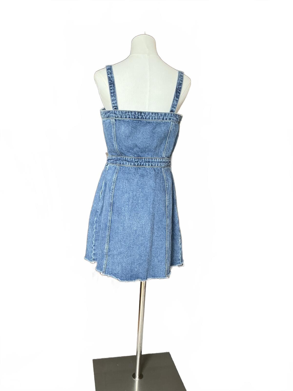 Wilfred Free Denim Button Front Mini Dress