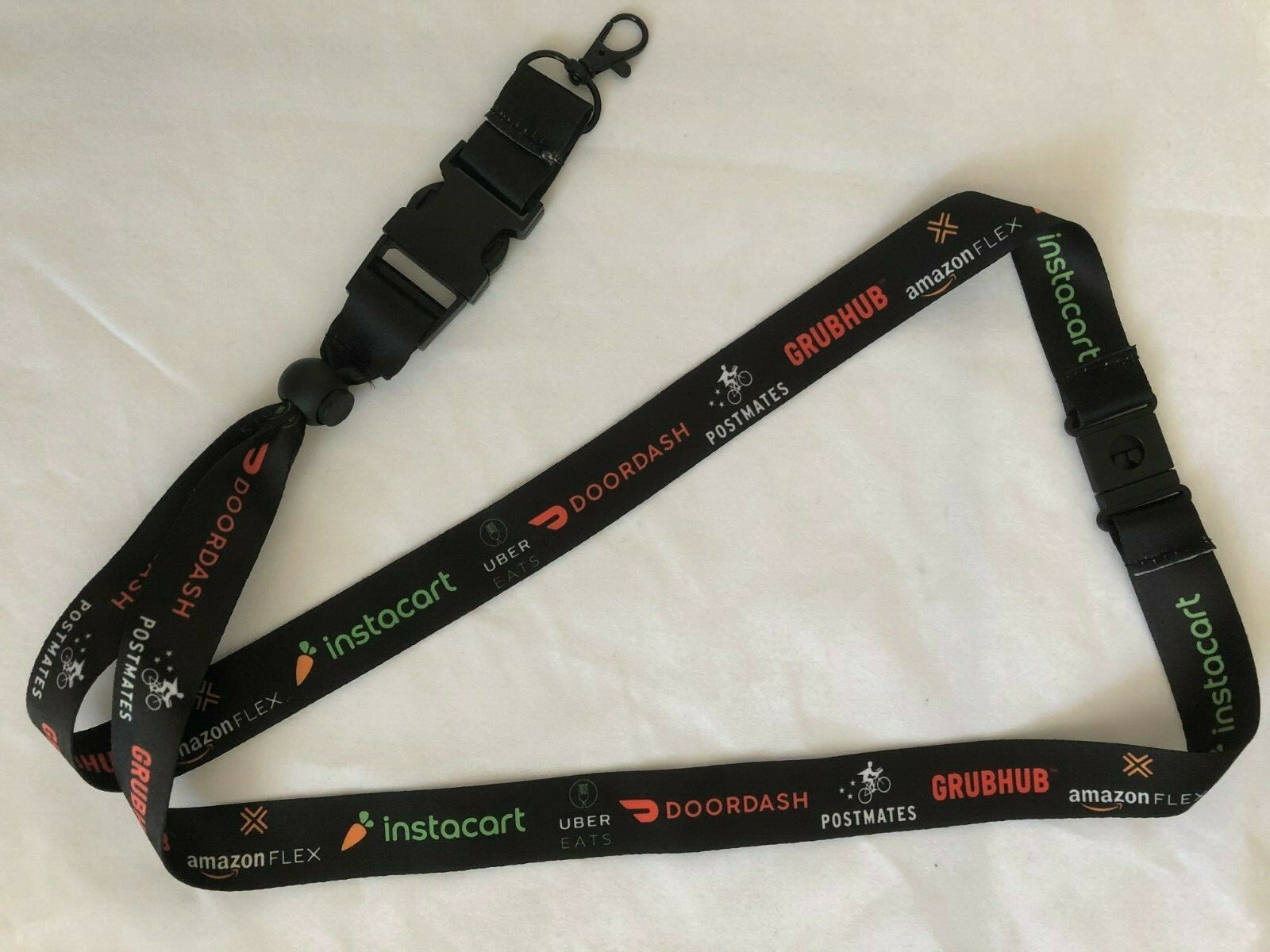 UberEats Lanyard, Multi Brand Lanyard, Keychain, ID Holder, Gigs, Delivery, NEW!