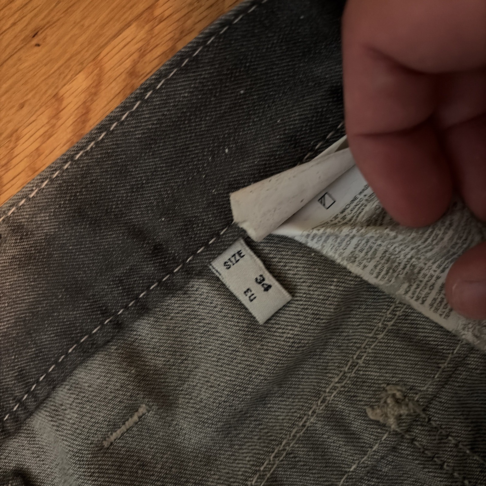 Armani Exchange Men’s Black Denim Jeans Size 34X34.