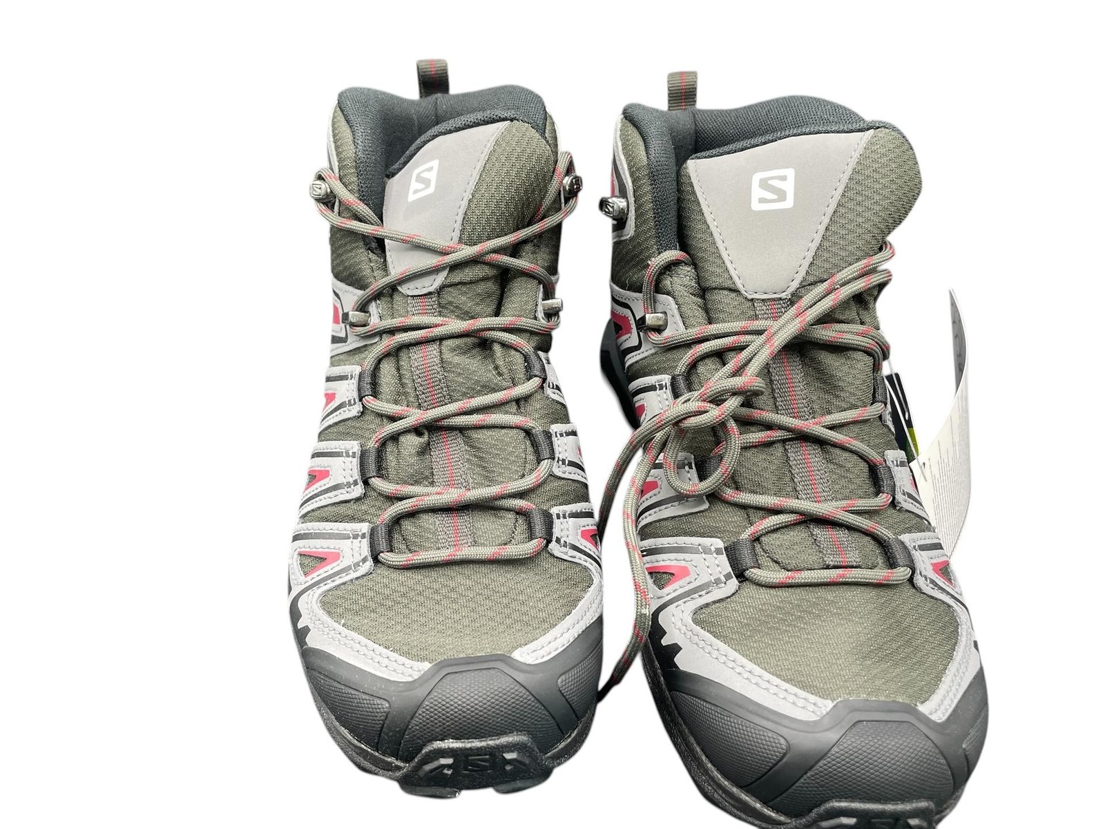 Salomon Men Hiking Boot 416710 X Ultra Pioneer Mid CSW Red Peat Gray Size 7.5 M