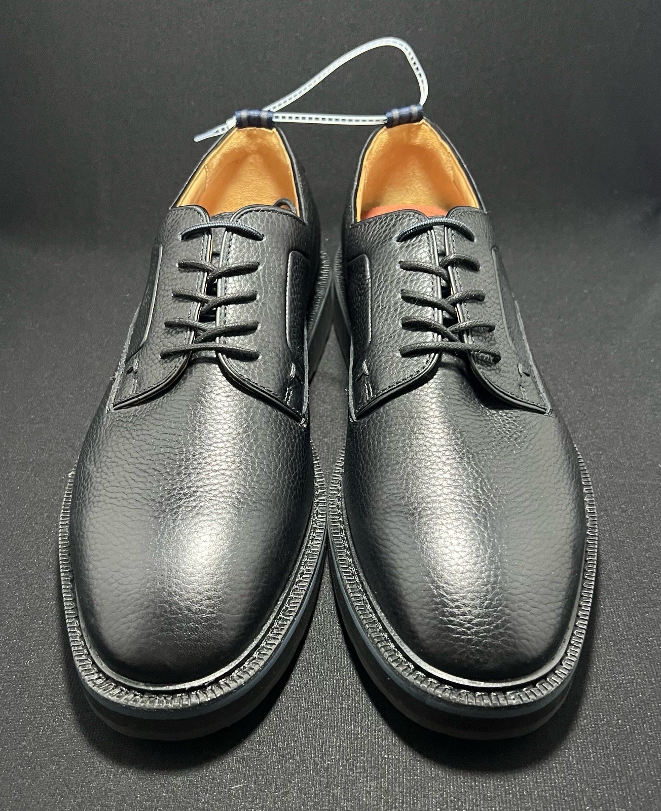 Ted Baker Drysdale Derby Shoes Black Textured Leather Men Size 11 Rubber Outsole