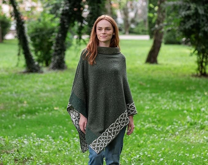 Bill Baber Knitwear Clover Mull Cape, Donegal Merino Wool, One Size