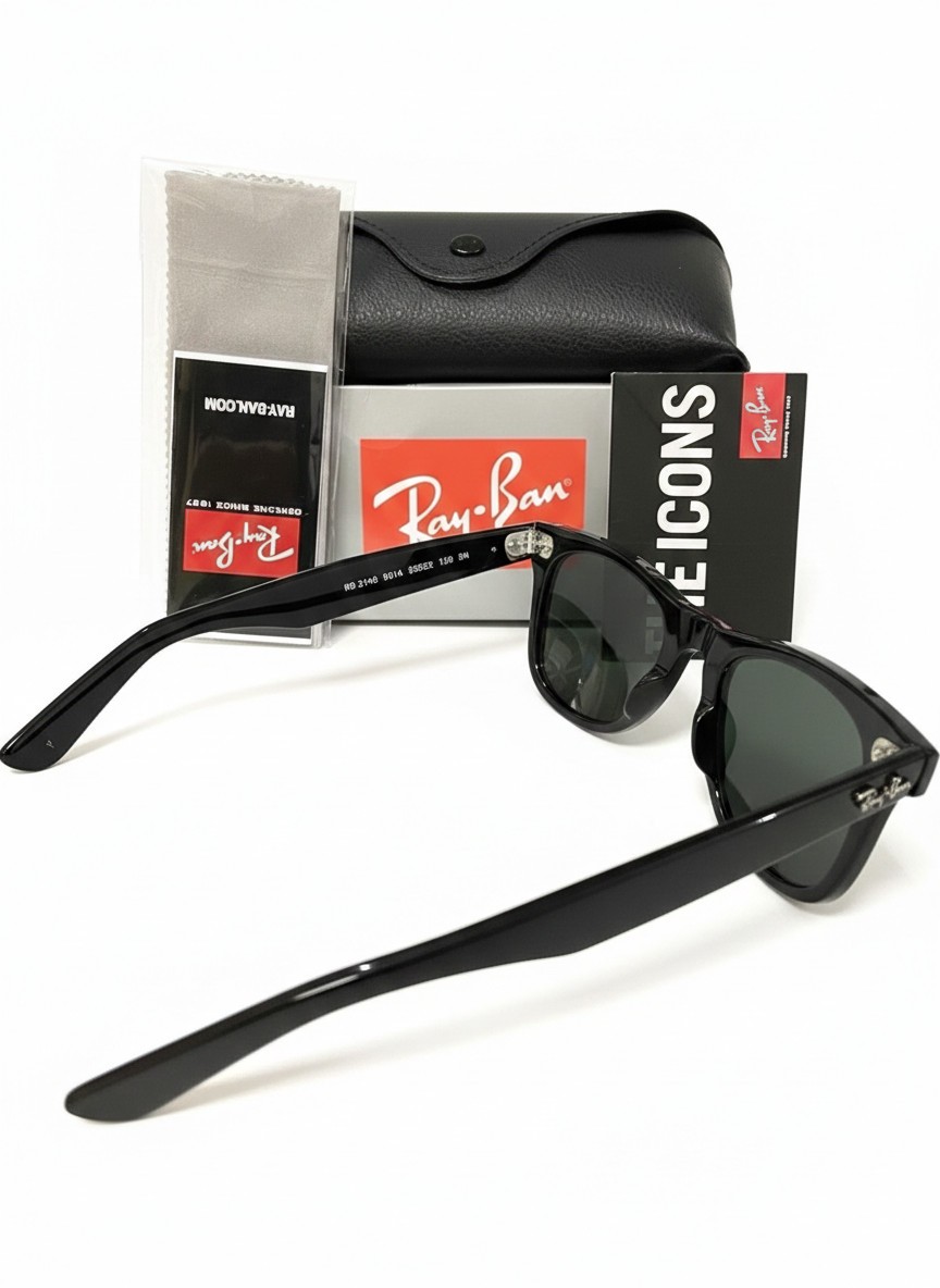 Ray-Ban Sunglasses Wayfarer RB2140 Gloss Black Frame And Lens