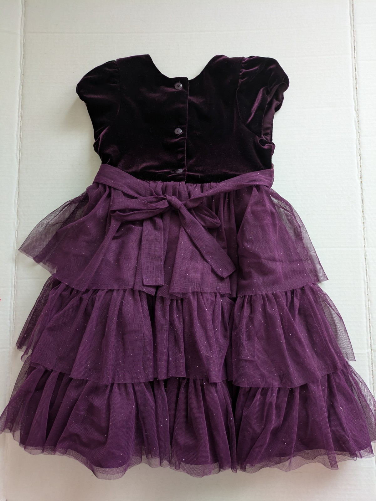 Girls Size 5 Party Dress Bundle Purple One And Orange Pink Stripe One