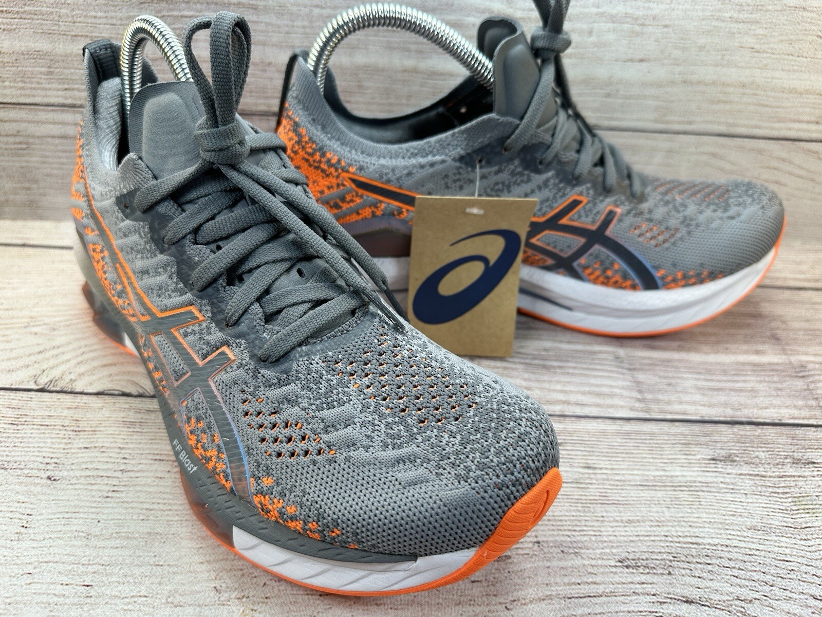 ASICS GEL-KINSEI BLAST Sneakers Sheet Rock / Shocking Orange Men’s Size 8