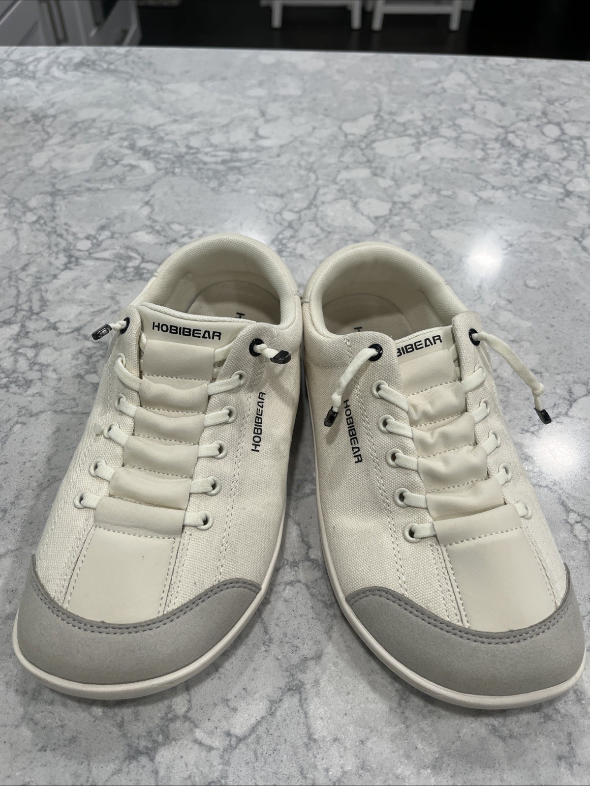 Men Size 40 (7-7-1/2) Hobibear Minimalist White Barefoot Shoes (Women 8.5-9) New