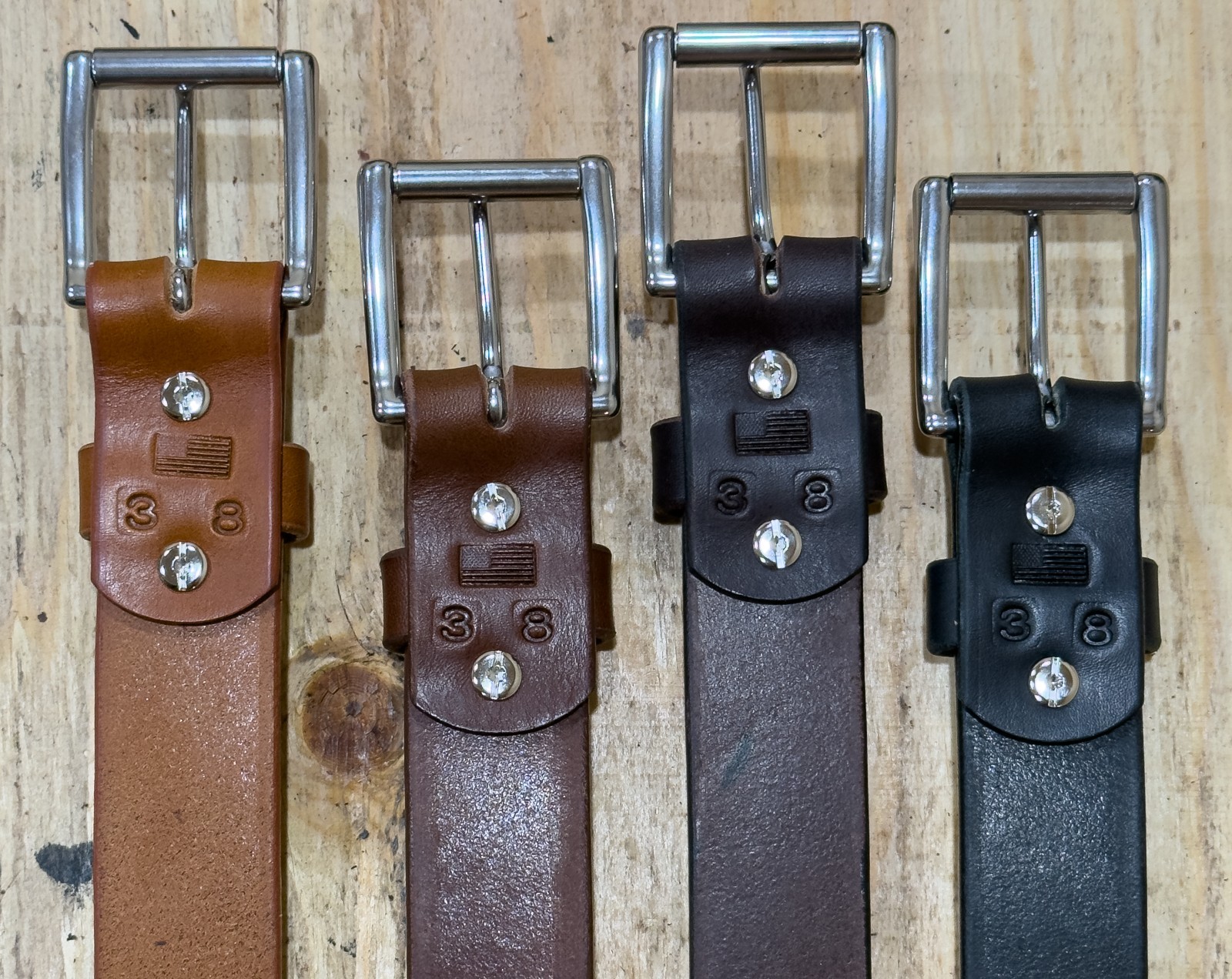 Handmade 1.5” Hermann Oak English Bridle Leather Belt – Full Grain USA Made