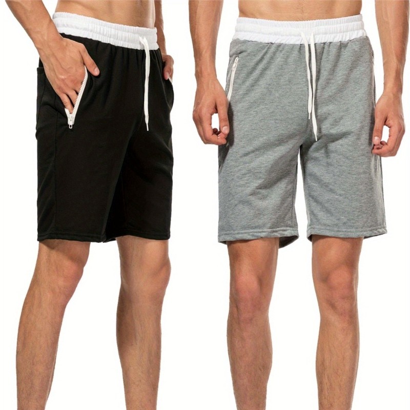 3 Pack Men Summer Casual Jogger Sweat Shorts Athletic Sports Shorts