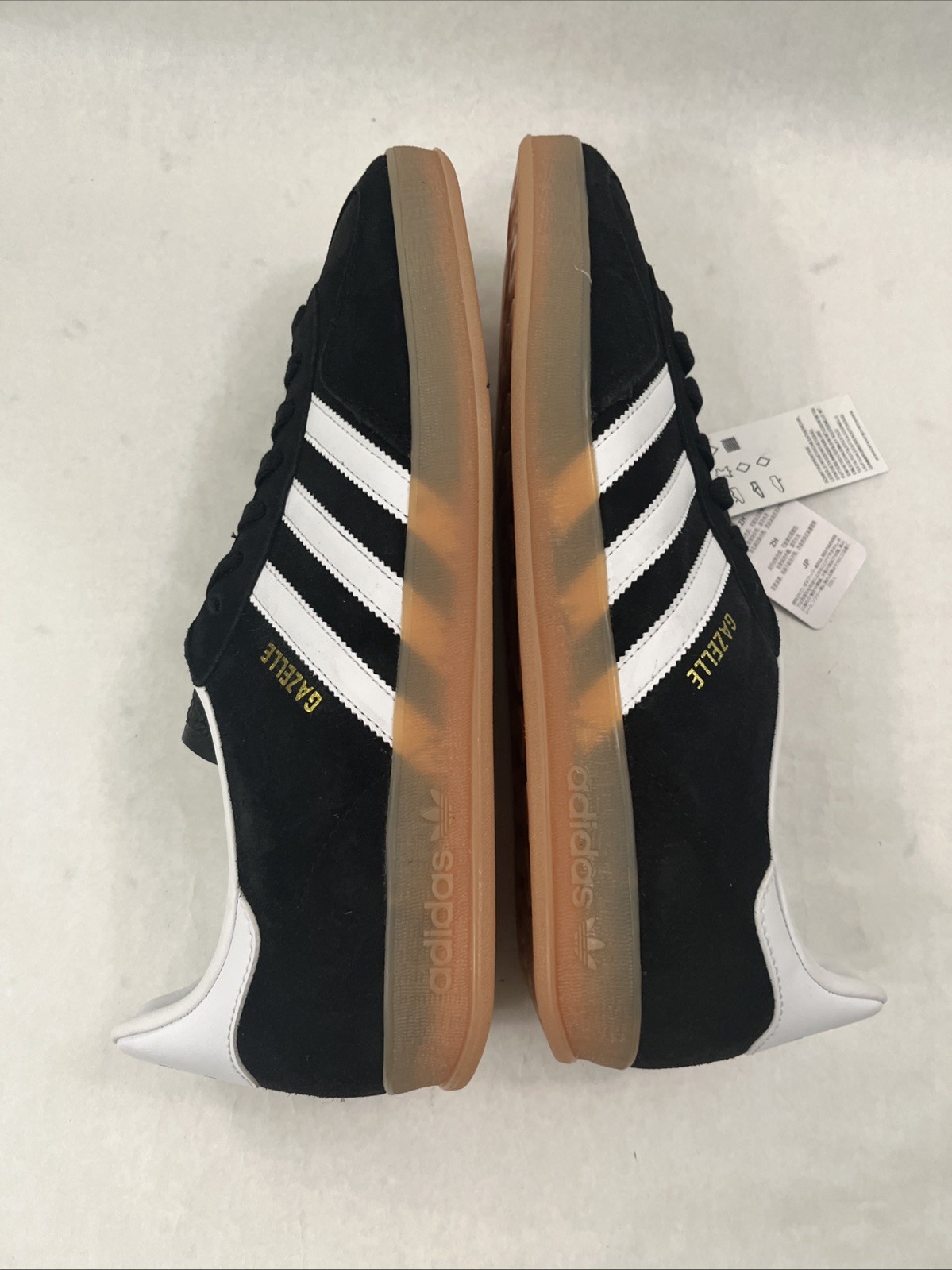Men’s Adidas Gazelle Indoor Black Gum Athletic Casual Shoes / H06259 / Size 13