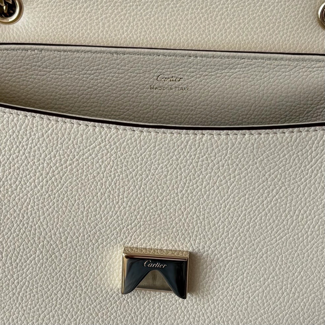 CARTIER Panthère Graphique Small Bag Cord Beige Handbag Purse Italy EXCELLENT