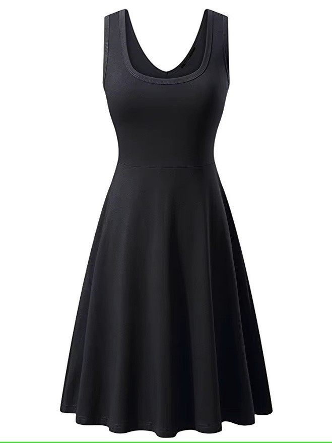 Women’s Plus Size A-Line Short Dress XL 2XL 3XL Black Blue Red
