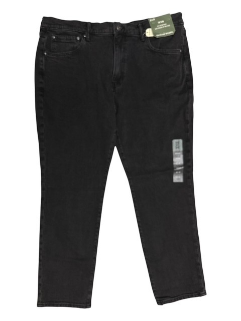 Mutual Weave 38×30 Jeans Black Rince Abrasion Slim at Hip Thigh Sits Below Waist