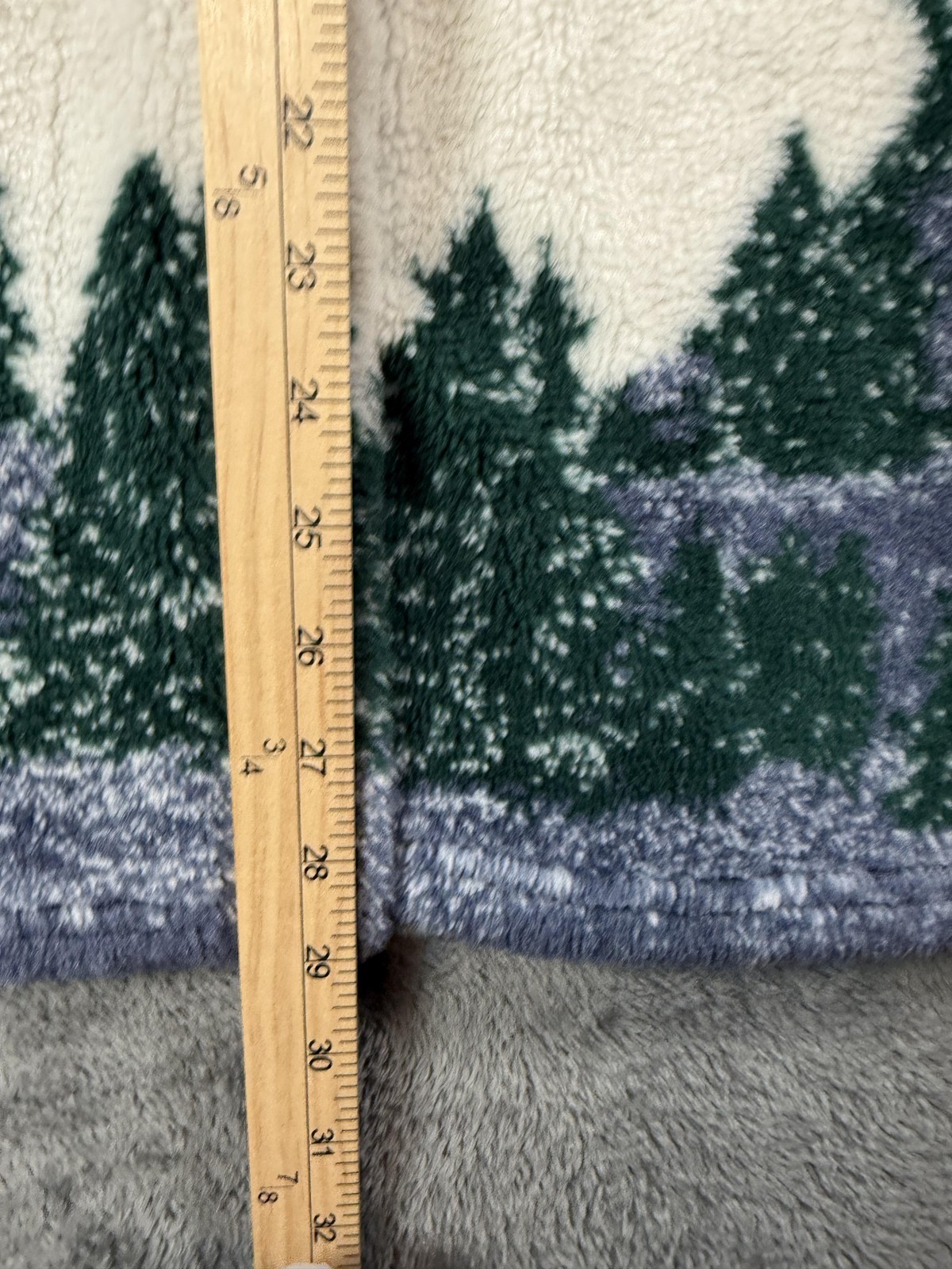 Vintage CDS Sweater Womens Medium Fleece Mountain Forest All Over Made USA 90s