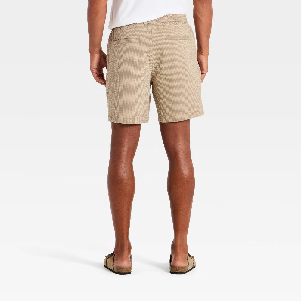 Men 7″ Seersucker Pull-On Shorts – Goodfellow & Co