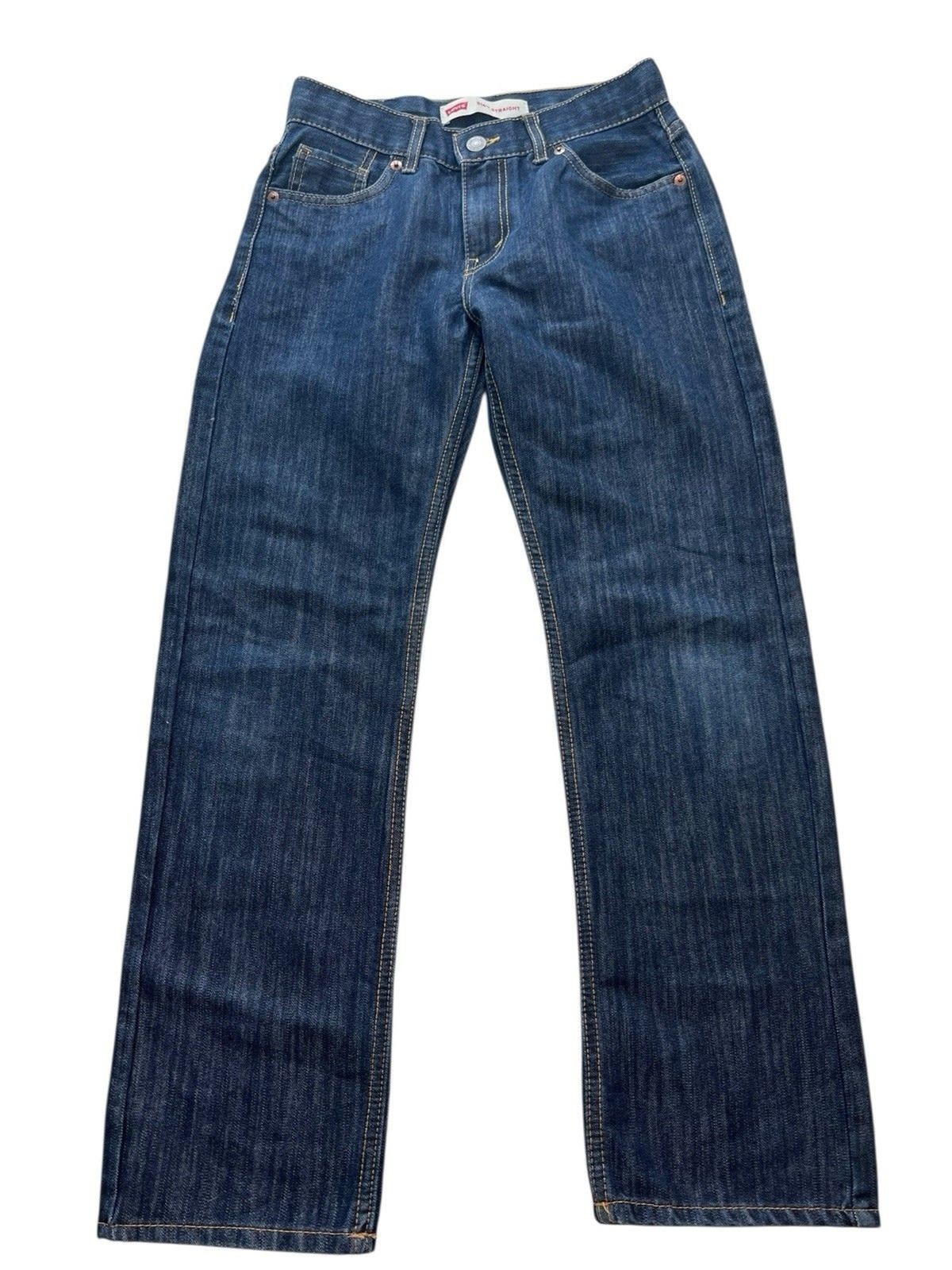 Levis 514 Jeans Boys Size 12 Reg 26×26 Straight Adjustable Blue Stretch Denim
