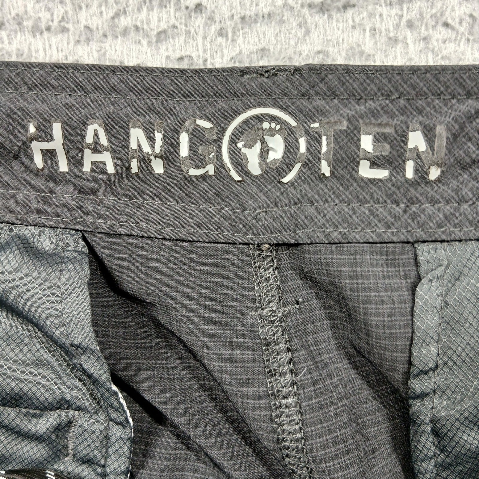 Hang Ten Hybrid Shorts Mens 36 Dark Grey Heathered Stretch Quick Dry Surf