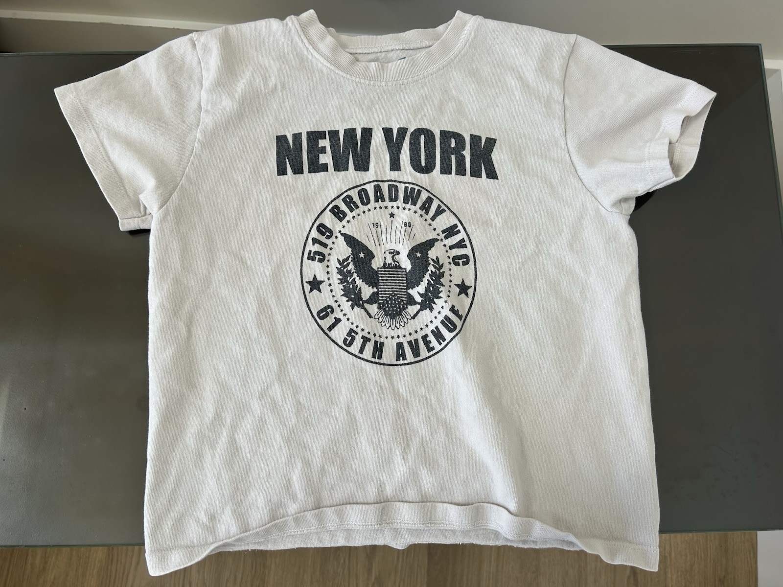 John Galt New York Graphic Logo Tee S 100% Cotton Crew Made in Switzerland