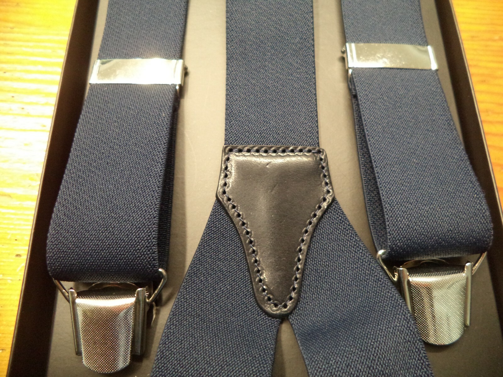Blue Solid Color 4 Arms Brace 36mm Height – 100% Made in Italy