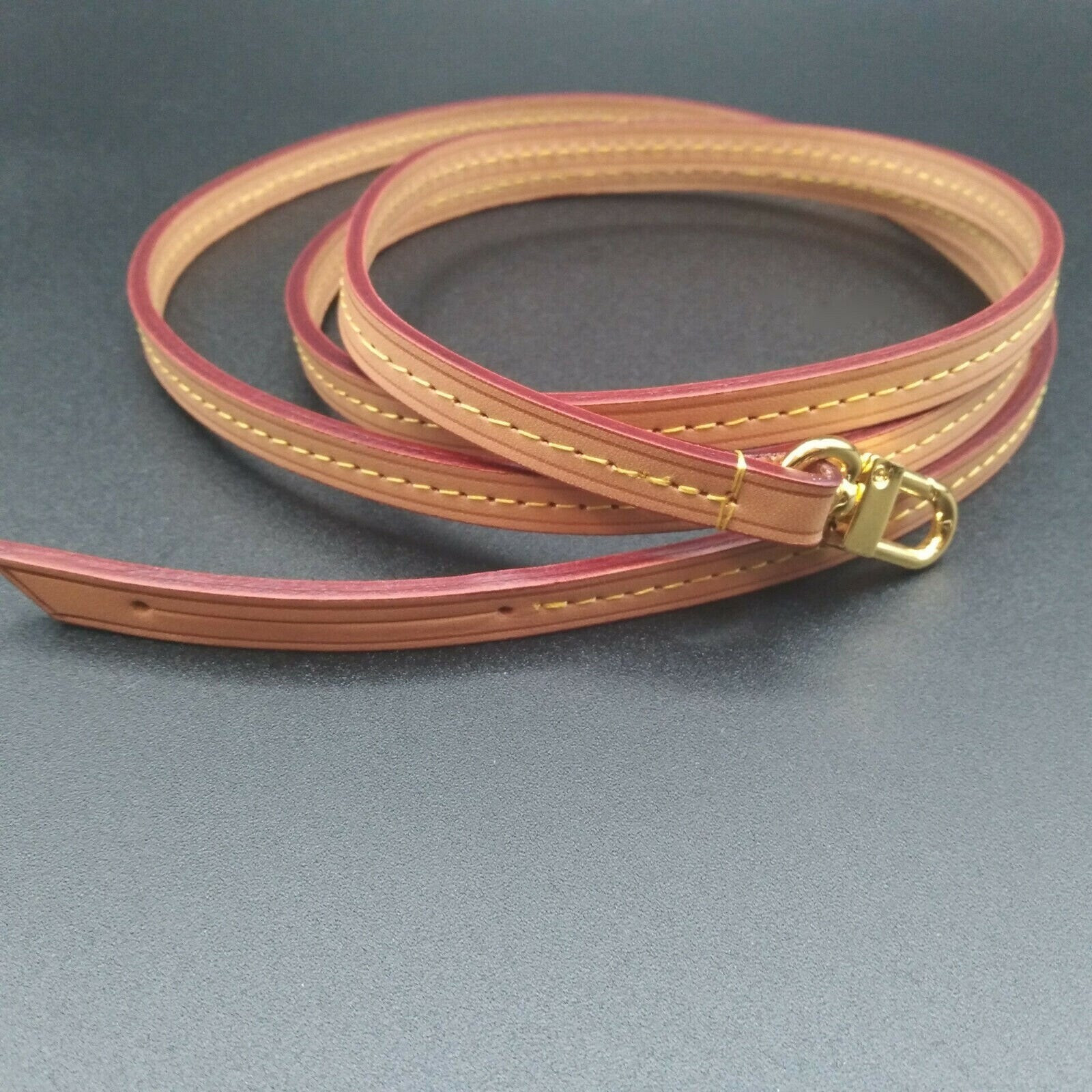 140cm One Clip Vachetta Leather Crossbody Strap Replacement For Pochette Accesso