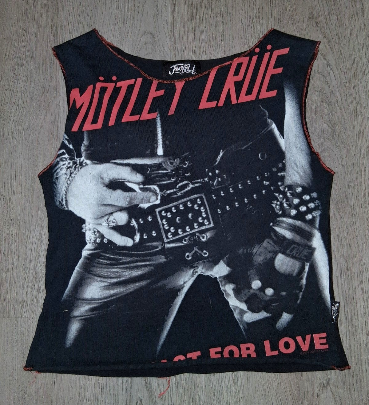 Vintage 2001 Jonny Rock USA Motley Crue Too Fast For Love Crop Tank Top ONE SIZE