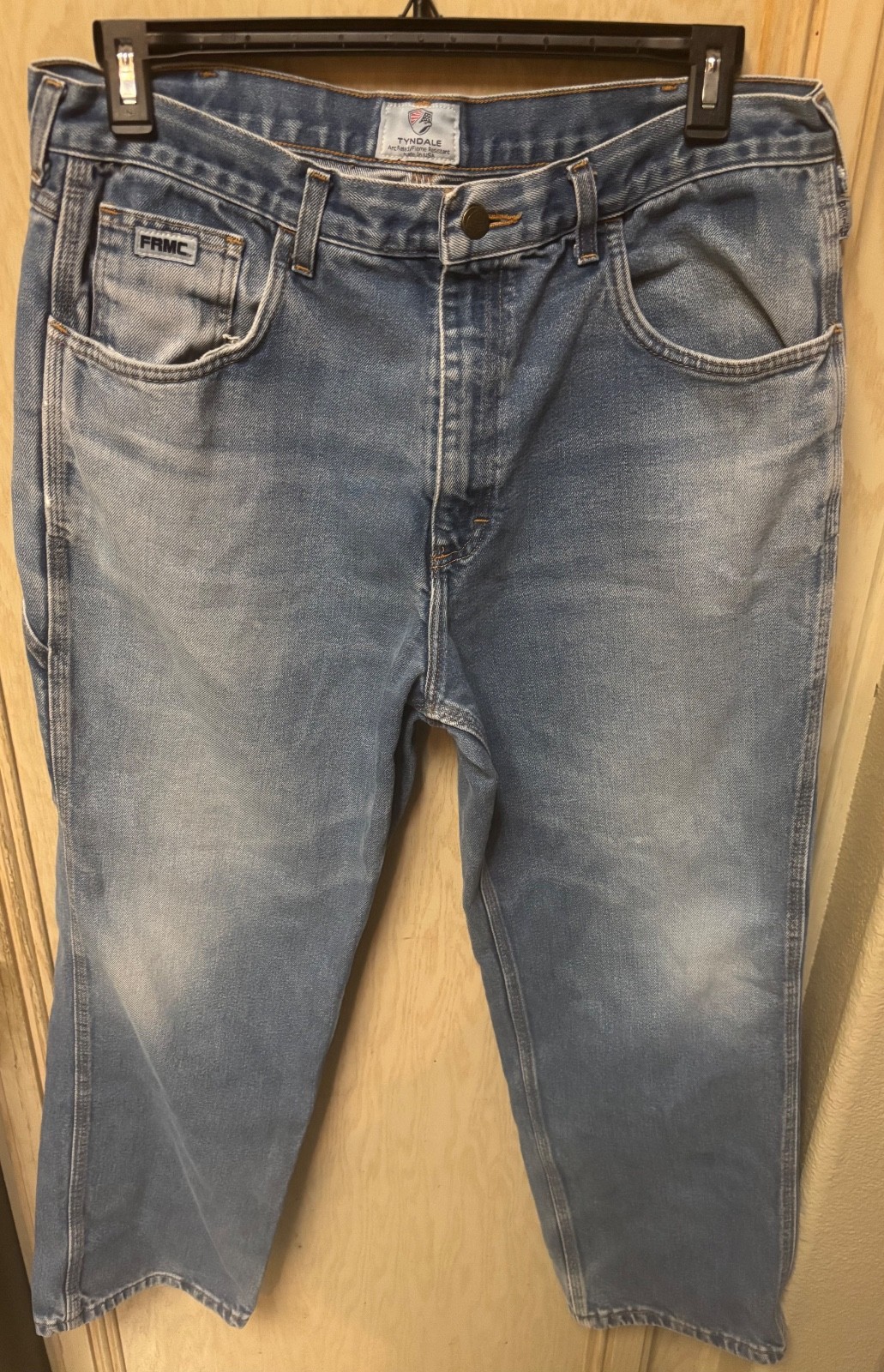 Tyndale FR Jeans Mens 38×30 Blue Denim Carpenter Arc Rated CAT 2 F290T READ