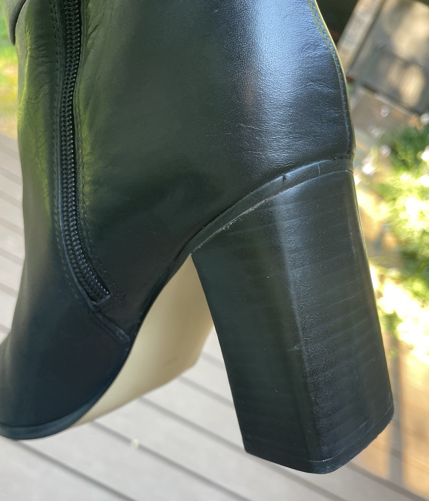 Calvin Klein Dawna Leather Tall Knee High Boots Women’s Size 7 M Black NEW