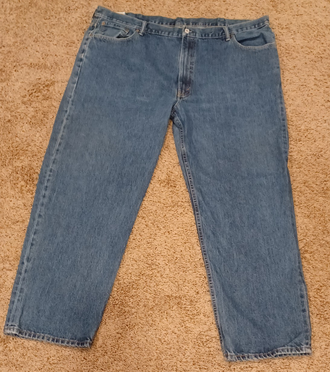 Levi’s 550 Relaxed Fit Taper Men’s Jeans 47×30 Medium Wash Zip Fly Fade