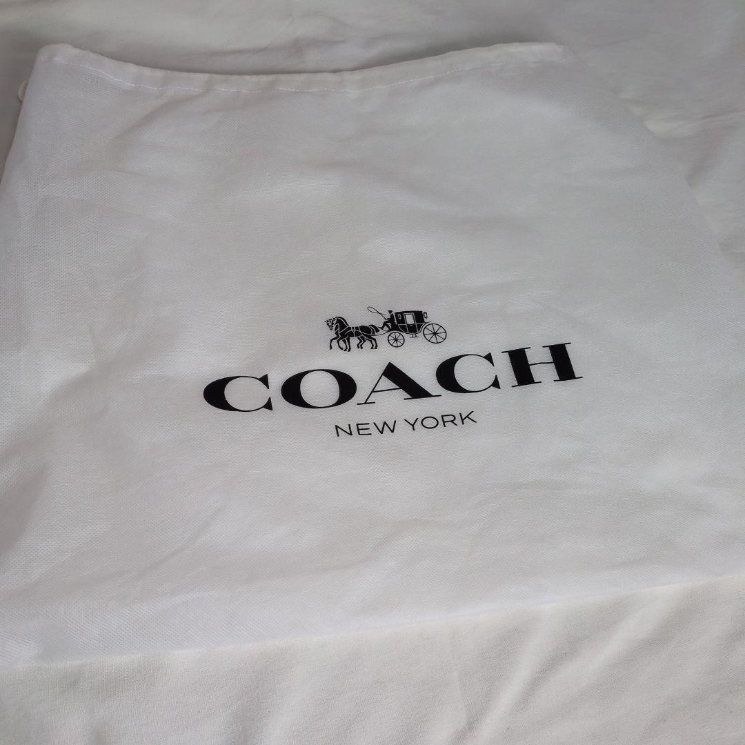 COACH Andy Tote Shoulder Bag CA165 Leather Beige x Black