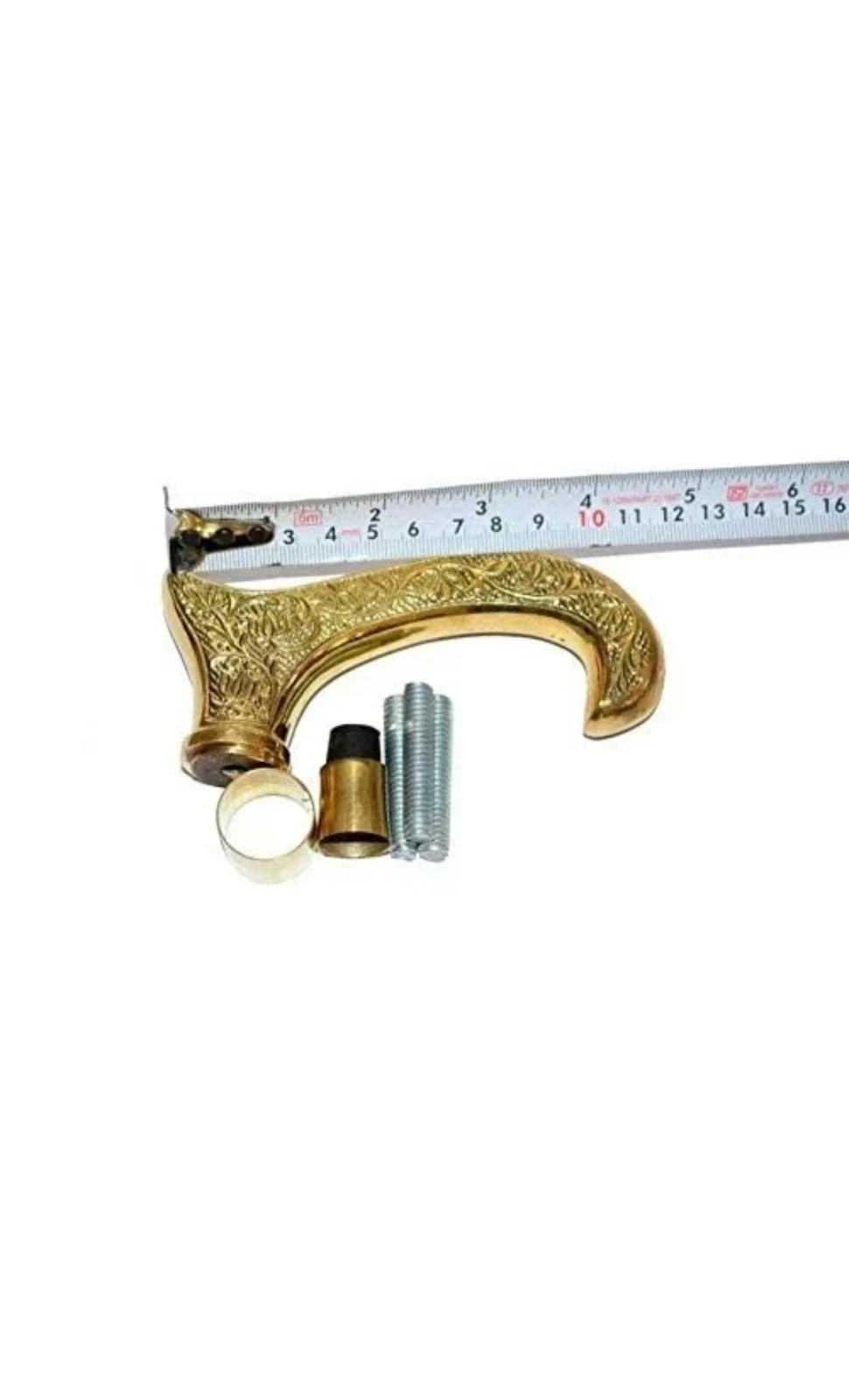 Victorian Brass Head Handle Cane Vintage Handle Walking Stick Only Handle Gift