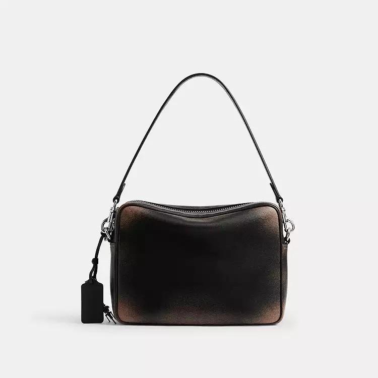 NEW Coach Dakota Crossbody Bag in Loved Leather Black Light Tan CDS84 NWT Unisex