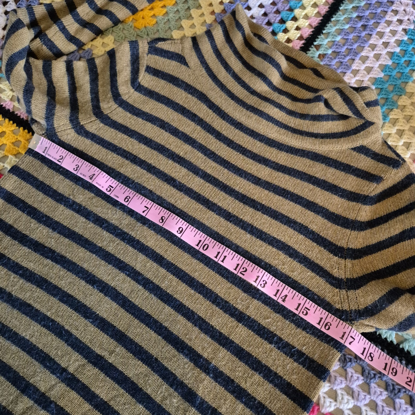Seasalt Gulf Jumper Roll Neck Breton Stripe Size 8 Wool Alpaca Warm Cosy Winter