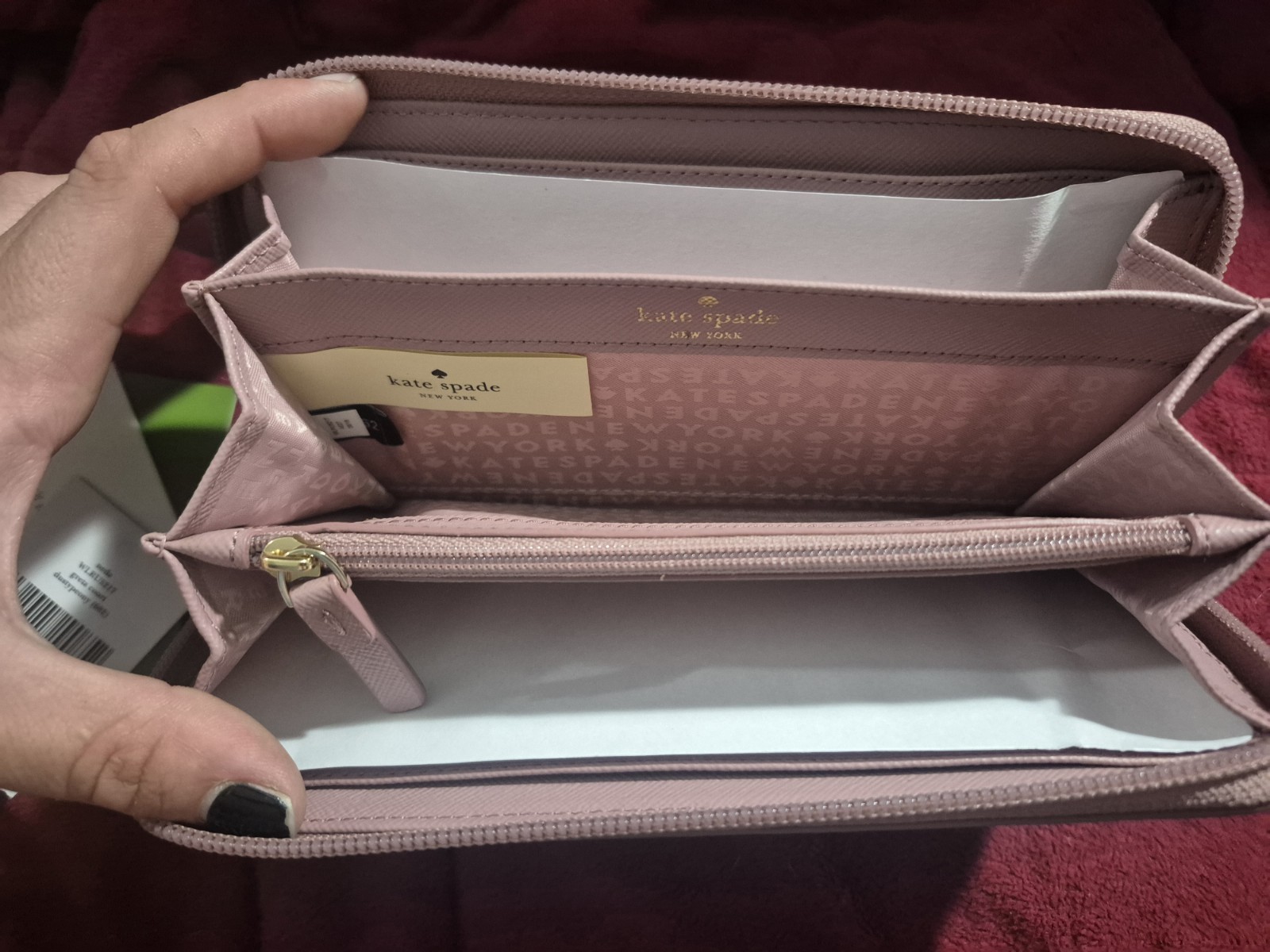 Kate Spade New With Tag Greta Court Dustypeony Wallet Msrp $189