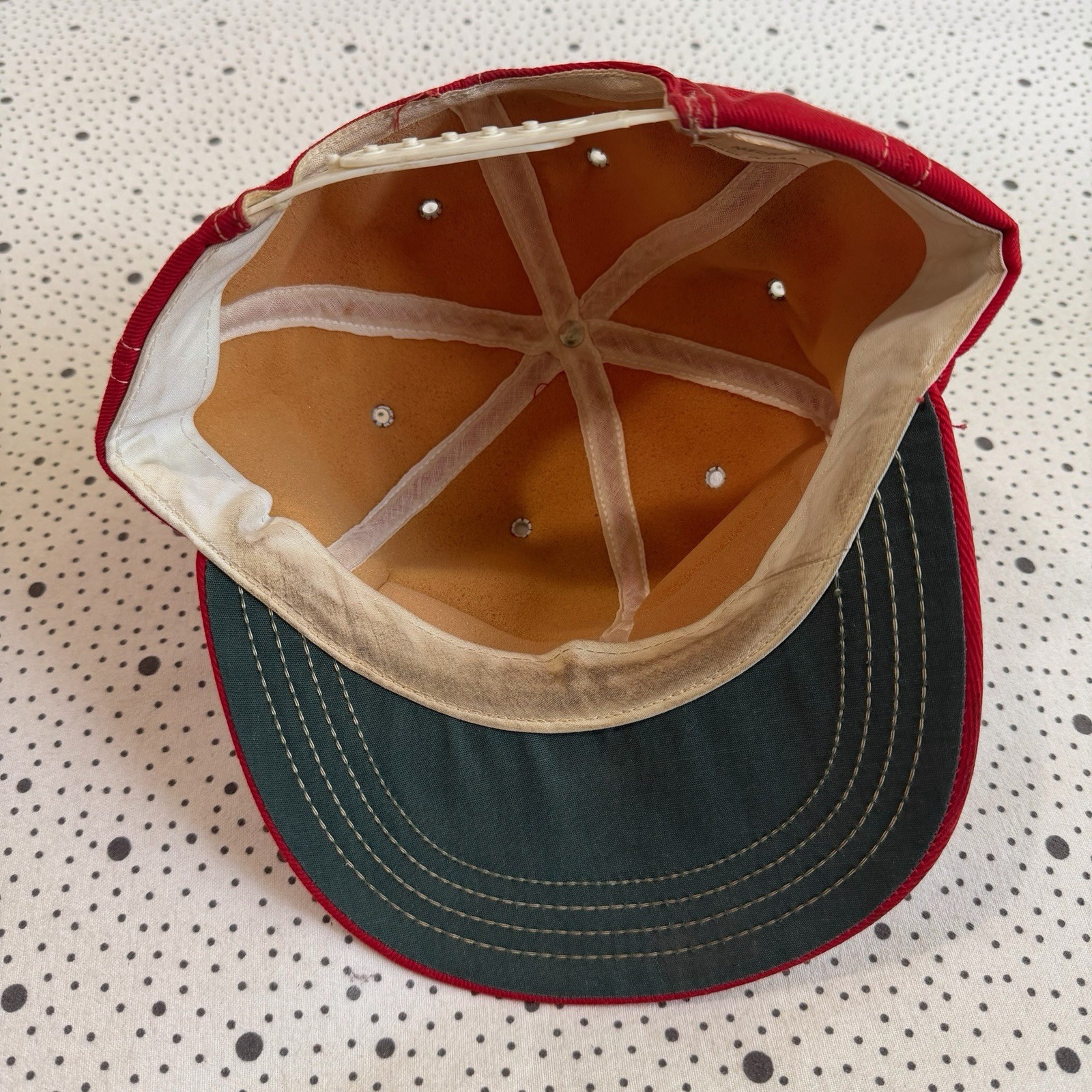 Vintage 1970s 80s Goodyear Patch Trucker Hat S/M Red Foam Snap Back Racing