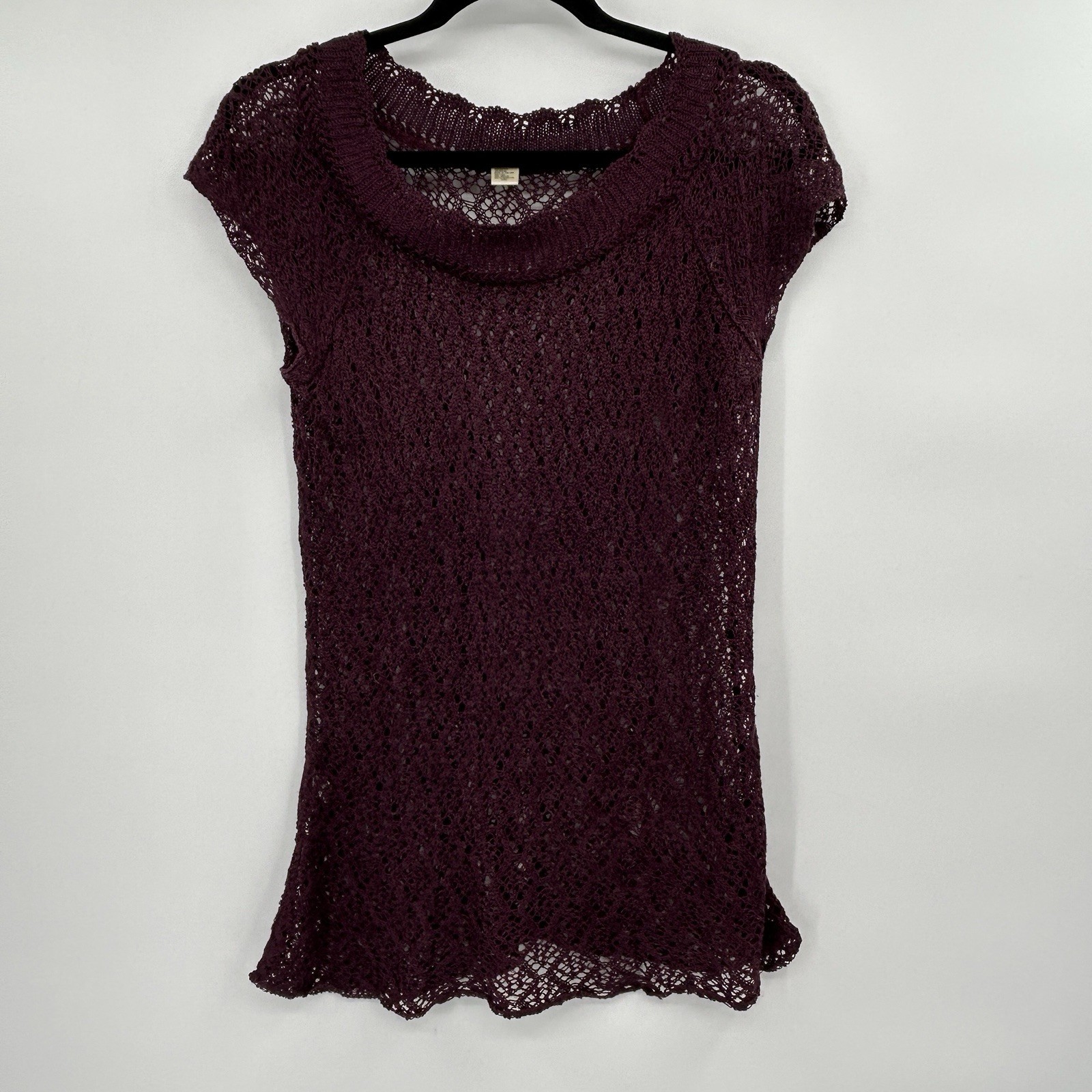 Vintage Y2K Studio Y Womens Boho Crochet Top Sz M Festival Layering Whimsigoth