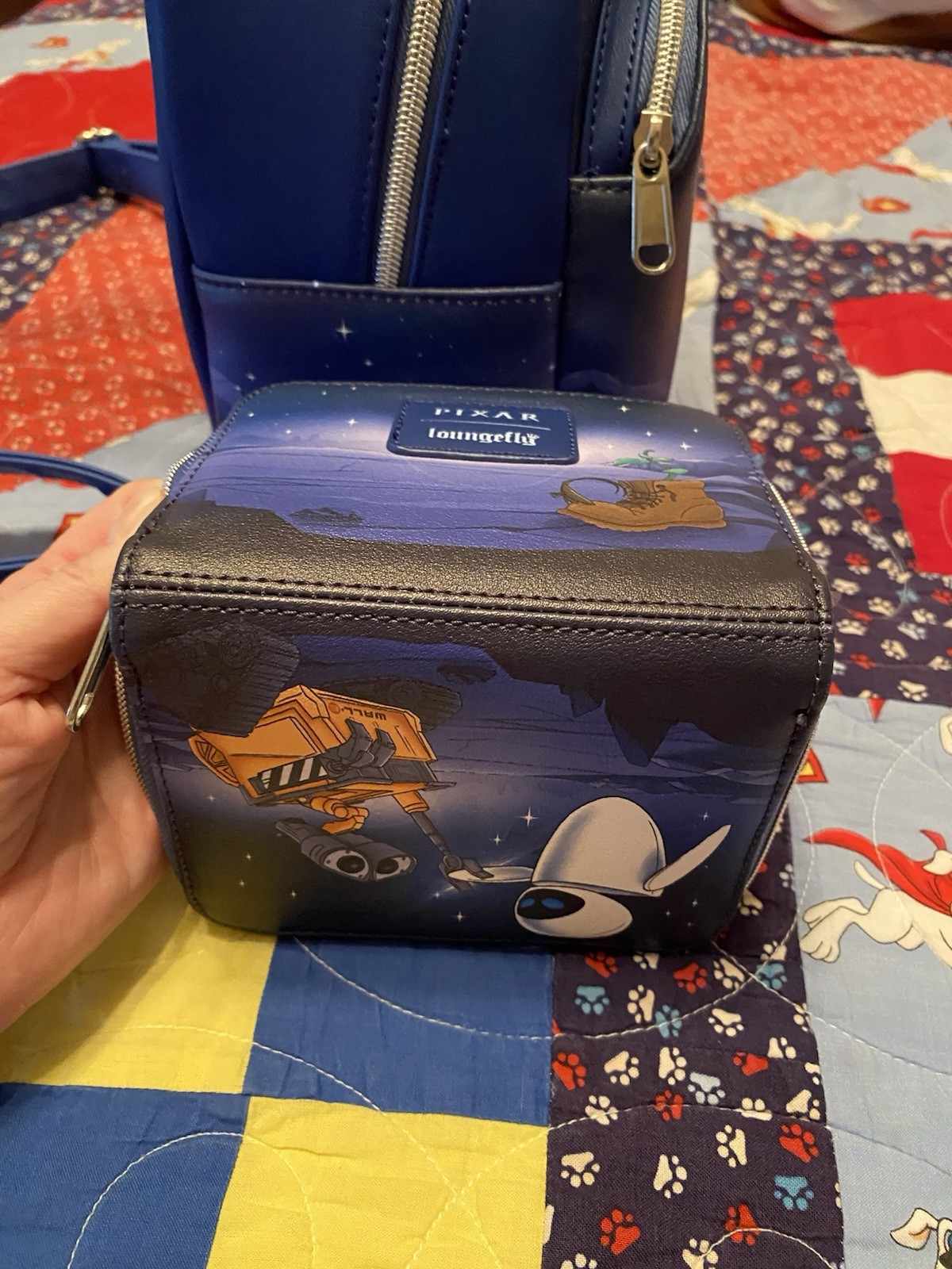 Loungefly Wall-E Night Sky mini backpack and wallet set