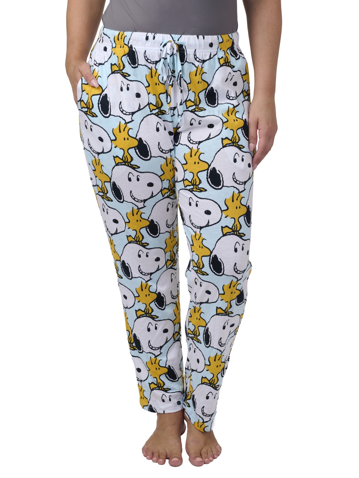Peanuts Snoopy Women’s Pajama Pants, Allover Print Sleep Lounge Bottoms