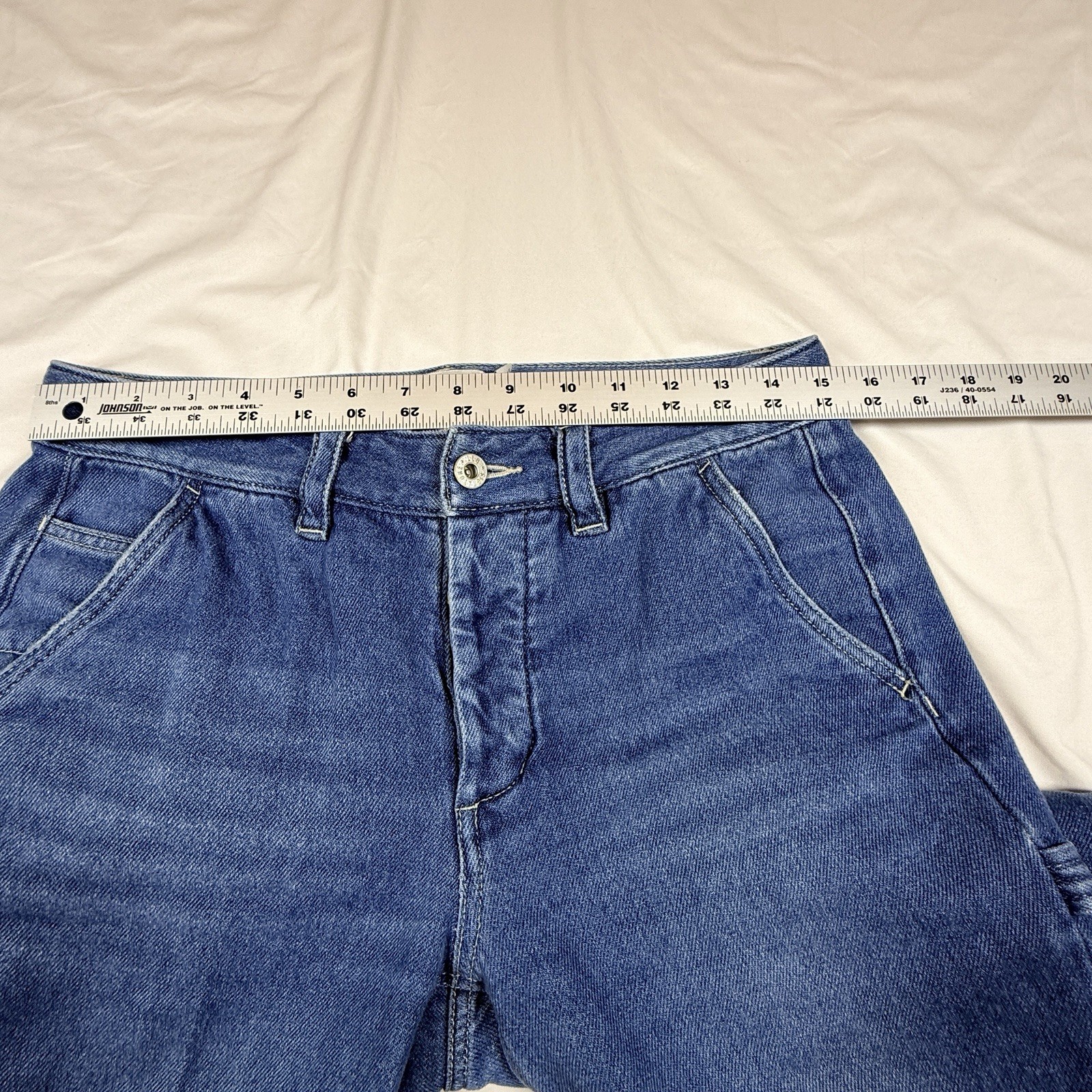 LL Bean Women’s Signature Super Soft High Rise Strt Leg Carpenter 8 Button Fly