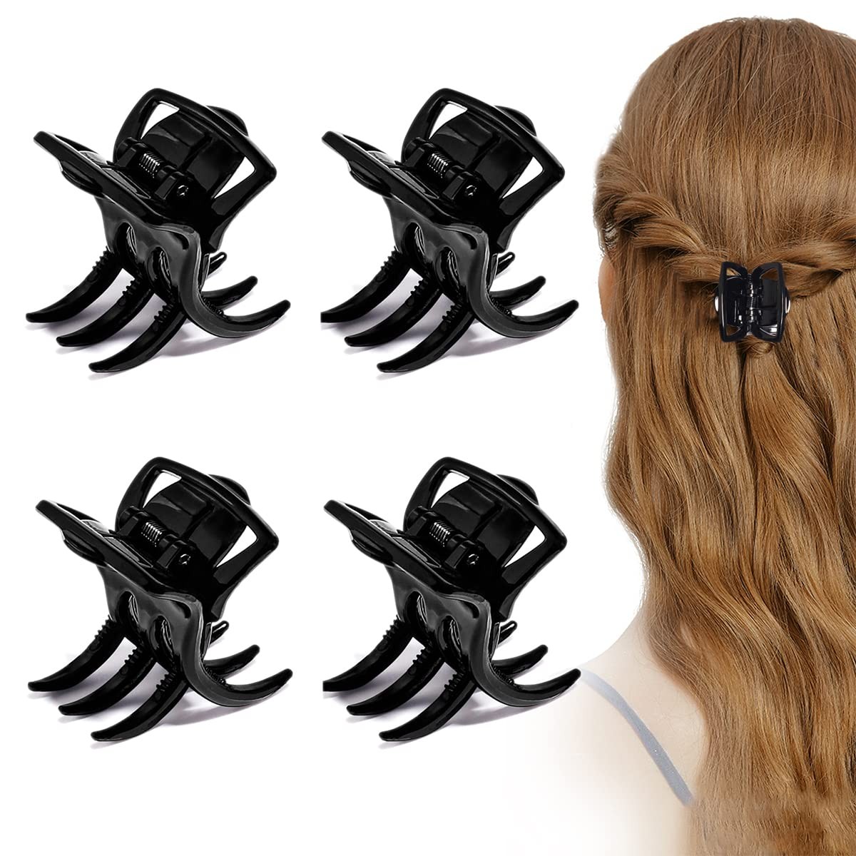 6 Pieces Hair Claw Clips, 1.3 Inch Jaw Clips for Thick or Medium Hair