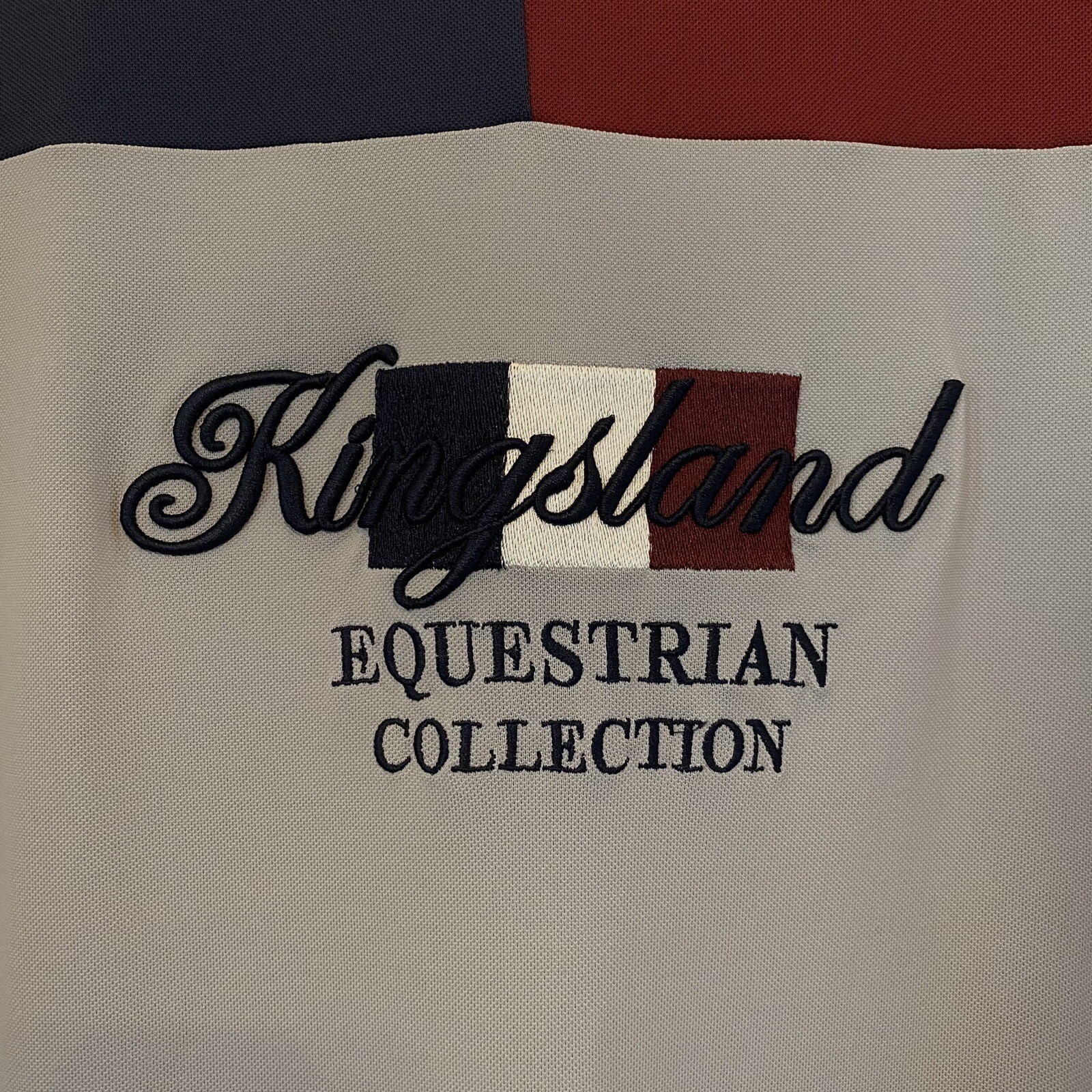 Kingsland Equestrian Men Kijanko Tec Pique Polo Shirt Colorblock Grey XXL NEW